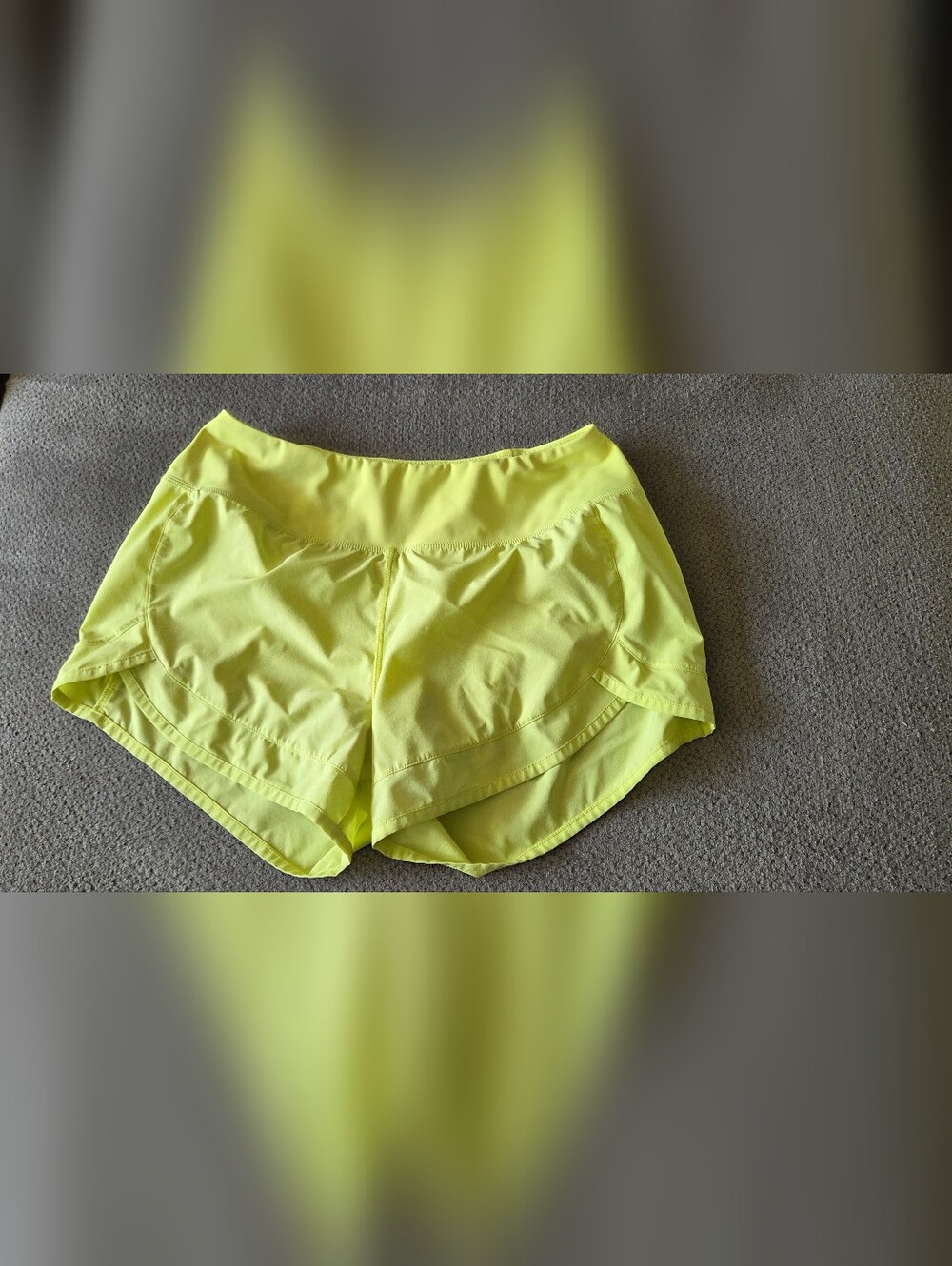 ToughMode- Neon Yellow Women’s Athletic Shorts with Wide Waistband